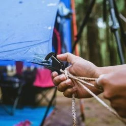 FLYME 2 Set De Pince à Bâche Avec Mousqueton D Noir Pour Fixer Bache Tente Toile Prélart à Piscine Montagne Clip Attache Convient Au Camping Pique-Nique Accassoires De Tente Extérieur -Tente de réception Soldes 60011826 3