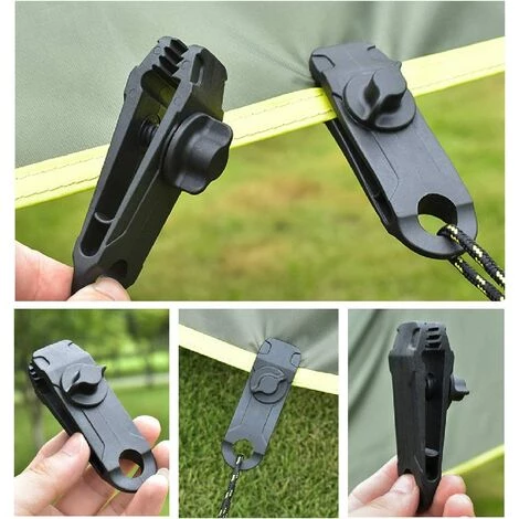 FLYME Pinces De Bâche Clips De Tente De Camping En Plastique Petite Pince à Oeillets Pour Auvent Toile D'Ombrage De Jardin Activités De Plein Air 7 FLYME Pinces De Bâche Clips De Tente De Camping En Plastique Petite Pince à Oeillets Pour Auvent Toile D'Ombrage De Jardin Activités De Plein Air - Image 5