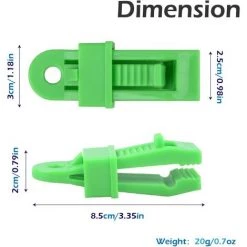 MINKUROW Clips De Tente Clips De Bâche Pince De Tente Avec œillet Clips Fixation Pour Tente Bâche Camping En Plein Air(vert) -Tente de réception Soldes 60016000 2