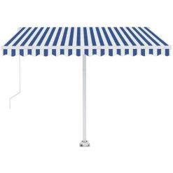 Topdeal Auvent Manuel Rétractable Avec LED 300x250 Cm Bleu Et Blanc FF3069501_FR 11 Topdeal Auvent Manuel Rétractable Avec LED 300x250 Cm Bleu Et Blanc FF3069501_FR -Tente de réception Soldes 60046641 5