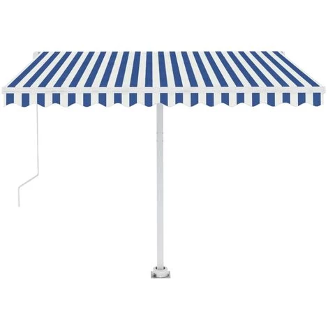 Topdeal Auvent Manuel Rétractable Avec LED 300x250 Cm Bleu Et Blanc FF3069501_FR 7 Topdeal Auvent Manuel Rétractable Avec LED 300x250 Cm Bleu Et Blanc FF3069501_FR - Image 5