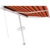 Topdeal Auvent Manuel Rétractable Sur Pied 300x250 Cm Orange Et Marron FF3069500_FR -Tente de réception Soldes 60046644 1