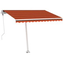 Topdeal Auvent Automatique Sur Pied 350x250 Cm Orange/marron FF3069530_FR -Tente de réception Soldes 60046649 4