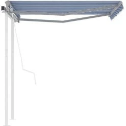 Topdeal Auvent Rétractable Automatique Et Poteaux 3,5x2,5 M Bleu Blanc FF3069926_FR 8 Topdeal Auvent Rétractable Automatique Et Poteaux 3,5x2,5 M Bleu Blanc FF3069926_FR -Tente de réception Soldes 60046733 2