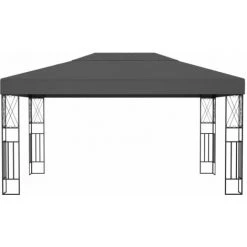 Topdeal Tonnelle Avec Guirlande Lumineuse à LED 3x4 M Anthracite Tissu FF3070329_FR 9 Topdeal Tonnelle Avec Guirlande Lumineuse à LED 3x4 M Anthracite Tissu FF3070329_FR -Tente de réception Soldes 60046755 3