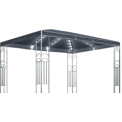 Topdeal Tonnelle Avec Guirlande Lumineuse à LED 400x300 Cm Anthracite FF3070341_FR 3 Topdeal Tonnelle Avec Guirlande Lumineuse à LED 400x300 Cm Anthracite FF3070341_FR