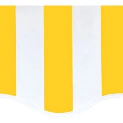 Topdeal Tissu De Remplacement Pour Auvent Jaune Et Blanc 6x3,5 M FF311944_FR -Tente de réception Soldes 60047498 5