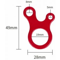 STARLIGHT Lot De 10 Tendeurs Ultra Légers En Acier Inoxydable Pour Paracorde à 3 Trous - Ajusteur Rapide De Serrage - Pour Activités De Plein Air - Randonnée, Camping, Pique-nique, Tente, Auvent Rouge,STAR.L -Tente de réception Soldes 60064798 2