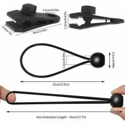 STARLIGHT Lot De 10 Pinces De Fixation Pour Tente, Tente, Auvent, Bannières, Bateau, Jardinage - Noir,STAR.L -Tente de réception Soldes 60066357 2