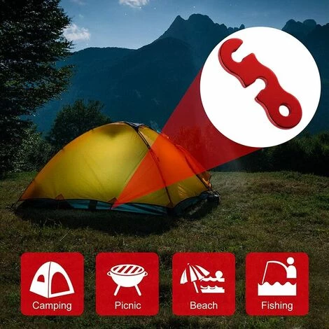 STARLIGHT 30pcs Ajusteur De Haubans En Aluminium Ultraléger Pour Tente De Randonnée Rouge,STAR.L 7 STARLIGHT 30pcs Ajusteur De Haubans En Aluminium Ultraléger Pour Tente De Randonnée Rouge,STAR.L - Image 5