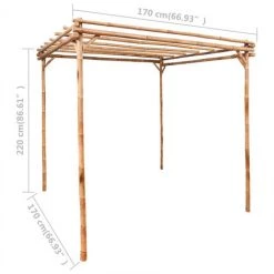 FIMEI Pergola Bambou 170x170x220 Cm -Tente de réception Soldes 60100029 4