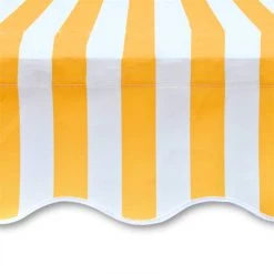 FIMEI Tissu D'auvent Jaune Tournesol/blanc 4x3 M (cadre Non Inclus) -Tente de réception Soldes 60100116 4