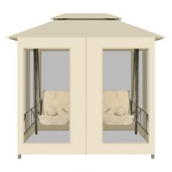 FIMEI Belvédère Convertible En Balancelle Blanc Crème -Tente de réception Soldes 60100252 3