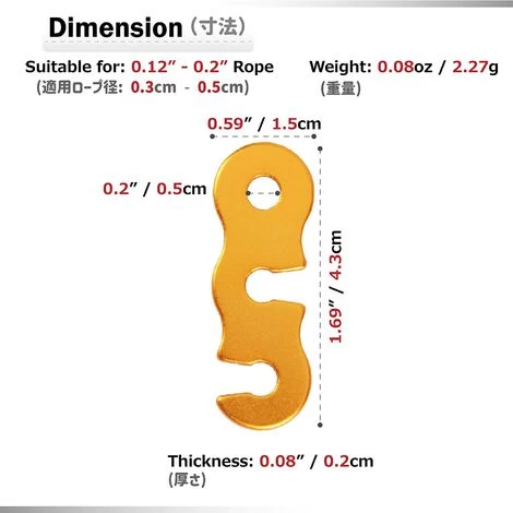 REGALI Tendeur De Corde De Camping Ajusteur De Corde En Alliage D'aluminium Léger 12 Pièces Pour Tente Bâche Auvent Randonnée (jaune) 4 REGALI Tendeur De Corde De Camping Ajusteur De Corde En Alliage D'aluminium Léger 12 Pièces Pour Tente Bâche Auvent Randonnée (jaune) – Image 2