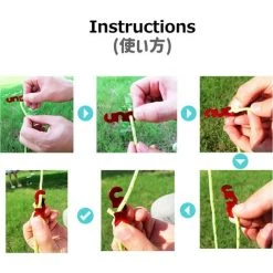 REGALI Tendeur De Corde De Camping Ajusteur De Corde En Alliage D'aluminium Léger 12 Pièces Pour Tente Bâche Auvent Randonnée (jaune) 9 REGALI Tendeur De Corde De Camping Ajusteur De Corde En Alliage D'aluminium Léger 12 Pièces Pour Tente Bâche Auvent Randonnée (jaune) -Tente de réception Soldes 60109175 3