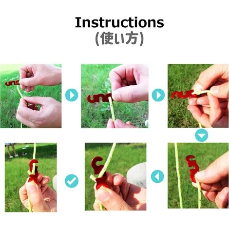 REGALI Tendeur De Corde De Camping Ajusteur De Corde En Alliage D'aluminium Léger 12 Pièces Pour Tente Bâche Auvent Randonnée (jaune) 5 REGALI Tendeur De Corde De Camping Ajusteur De Corde En Alliage D'aluminium Léger 12 Pièces Pour Tente Bâche Auvent Randonnée (jaune) – Image 3