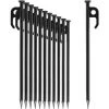 REGALOS 12x Piquets De Tente En Acier - Piquets Longs Et Résistants Pour Le Camping Et L'extérieur - Piquets De Camping (30 Cm) -Tente de réception Soldes 60109299 1