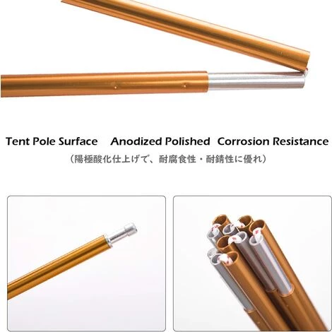 REGALI Poteau De Tente En Aluminium 2 Pièces Kit De Réparation Poteau De Support Pour La Randonnée Camping Auvent Tente 6 REGALI Poteau De Tente En Aluminium 2 Pièces Kit De Réparation Poteau De Support Pour La Randonnée Camping Auvent Tente – Image 4