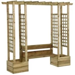 VidaXL Pergola De Jardin Avec Banc Et Jardinières Bois De Pin Imprégné - Brun 8 VidaXL Pergola De Jardin Avec Banc Et Jardinières Bois De Pin Imprégné - Brun -Tente de réception Soldes 60140043 2