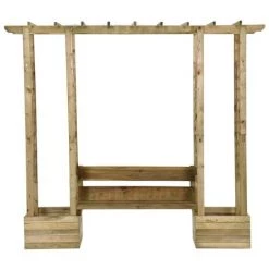 VidaXL Pergola De Jardin Avec Banc Et Jardinières Bois De Pin Imprégné - Brun 9 VidaXL Pergola De Jardin Avec Banc Et Jardinières Bois De Pin Imprégné - Brun -Tente de réception Soldes 60140043 3