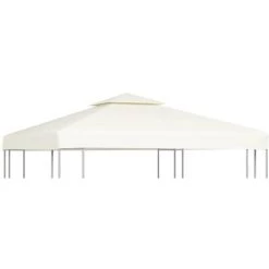NOVA Pièces De Rechange Révisables Pour Gazebo 310g / M² 3x3m Différentes Couleurs Recouvrement De Remplacement D'auvent 310 G/m² 3x3m Blanc Crème