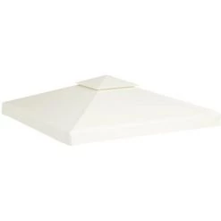 NOVA Pièces De Rechange Révisables Pour Gazebo 310g / M² 3x3m Différentes Couleurs Recouvrement De Remplacement D'auvent 310 G/m² 3x3m Blanc Crème -Tente de réception Soldes 60177734 3
