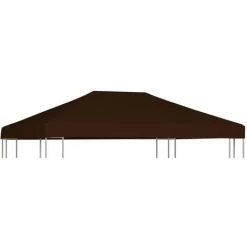 NOVA Couverture Supérieure Pour Gazebo 310 G / M² 3x4m Différentes Couleurs Toile Supérieure De Gazebo 310 G/m² 3x4 M Marron