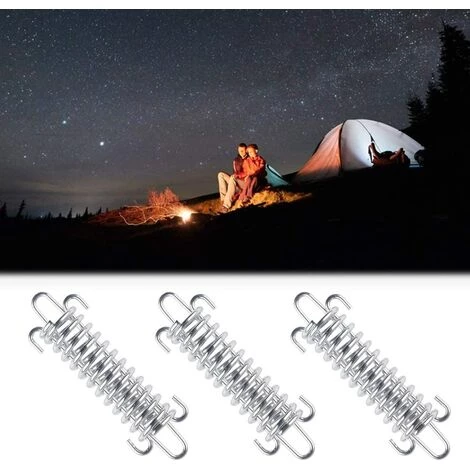 DENUOTOP 10pcs Tente Corde Résistante, Boucle De Corde Pour Tente En Acier Inoxydable Pour La Randonnée Camping Pêche Pique-Nique Voyager 5 DENUOTOP 10pcs Tente Corde Résistante, Boucle De Corde Pour Tente En Acier Inoxydable Pour La Randonnée Camping Pêche Pique-Nique Voyager – Image 3