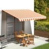 INLIFE Tissu De Remplacement Pour Auvent Jaune Et Orange 4,5x3 M -Tente de réception Soldes 60303551 1