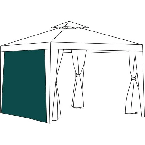 Gardenista Rideau De Remplacement Pour Gazebo, 2 Mètres, Meubles D'été D'extérieur, Imperméable, Idéal Pour Se Protéger Du Soleil, Durable Et De Haute Qualité, Vert 3 Gardenista Rideau De Remplacement Pour Gazebo, 2 Mètres, Meubles D'été D'extérieur, Imperméable, Idéal Pour Se Protéger Du Soleil, Durable Et De Haute Qualité, Vert