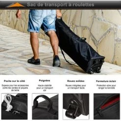 INSTENT® Structure De Tonnelle Pliante 3x3m Alu PRO, Couleur Urban, Avec Sac De Transport à Roulettes -Tente de réception Soldes 60356380 5