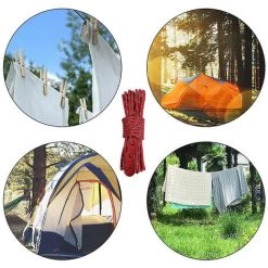 ABCRITAL Cordes À Vent De Tente À Boucle S Avec Tendeurs Ajusteur De Cordon - Tente De Camping En Plein Air Ciel Rideau Corde À Vent Réfléchissante Corde À Vent Lumineuse 4 Mètres Corde À Vent Multifonctionnelle Boucle Tente Corde Fixe Rouge Packof6 -Tente de réception Soldes 60365811 5