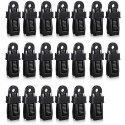 ABCRITAL Clip De Bâche Crocodile Mouth Multipurpose Sécurise La Pince Avec Une Forte Poignée De Verrouillage Pince Piège Clip Camping Pince Clip Serrer Verrouiller Grip Tente Snap Pour Tente De Camping En Plein Air Auvent Bannière Et Couverture Lot De 20