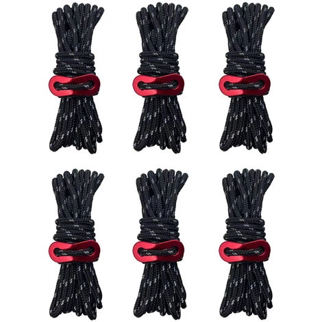ABCRITAL Corde De Camping Robuste À 8 Boutons – Lignes De Hauban Réfléchissantes Extérieures De 3,5 Mm Avec Ajusteur De Tendeur Corde En Nylon Solide Pour Grande Tente Big Tarp Canopy Attaches Noir Lot De 6 3 ABCRITAL Corde De Camping Robuste À 8 Boutons – Lignes De Hauban Réfléchissantes Extérieures De 3,5 Mm Avec Ajusteur De Tendeur Corde En Nylon Solide Pour Grande Tente Big Tarp Canopy Attaches Noir Lot De 6