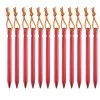ABCRITAL Lot De 12 Piquets De Tente-Tente Extérieure Ciel Rideau Clou Au Sol En Alliage D'Aluminium Camping Camping Clou De Tente Audacieux À Trois Tranchants Avec Corde 18 Cm Rouge -Tente de réception Soldes 60367125 1