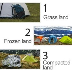 ABCRITAL Lot De 12 Piquets De Tente-Tente Extérieure Ciel Rideau Clou Au Sol En Alliage D'Aluminium Camping Camping Clou De Tente Audacieux À Trois Tranchants Avec Corde 18 Cm Rouge -Tente de réception Soldes 60367125 4