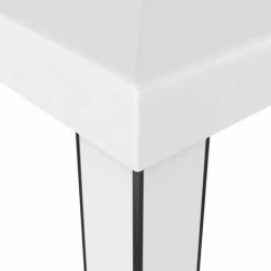 Topdeal Tonnelle Avec Toit Double 3x3 M Blanc FF47950_FR -Tente de réception Soldes 60371950 3
