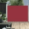 Topdeal Auvent Latéral Rétractable De Patio 170x500 Cm Rouge FF48379_FR
