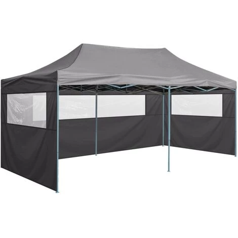 Topdeal Tente De Réception Pliable Avec 4 Parois 3x6 M Acier Anthracite FF48867_FR 5 Topdeal Tente De Réception Pliable Avec 4 Parois 3x6 M Acier Anthracite FF48867_FR - Image 3