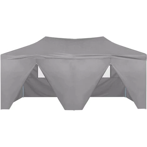 Topdeal Tente De Réception Pliable Avec 4 Parois 3x6 M Acier Anthracite FF48867_FR 6 Topdeal Tente De Réception Pliable Avec 4 Parois 3x6 M Acier Anthracite FF48867_FR - Image 4