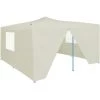 Topdeal Belvédère Pliable Avec 4 Parois 5x5 M Crème FF48906_FR -Tente de réception Soldes 60372063 1