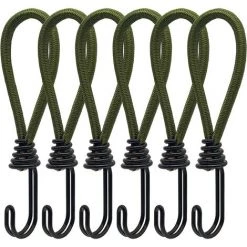 DECKON 6pcs Tendeur En Caoutchouc Avec Crochets En Spirale Pour Tentes, Bâches, Bannières En PVC, Pavillons, Trampolines, Voile D'ombrage