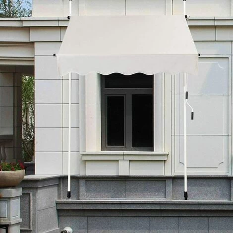 RELAX4LIFE Store Banne Sans Perçage Hauteur Réglable 200-300CM Avec Manivelle, Auvent Balcon Rétractable Anti-Soleil Installation Sans Perçage Pour Balcon, Jardin, Patio (Beige, 150 X 125 Cm) 5 RELAX4LIFE Store Banne Sans Perçage Hauteur Réglable 200-300CM Avec Manivelle, Auvent Balcon Rétractable Anti-Soleil Installation Sans Perçage Pour Balcon, Jardin, Patio (Beige, 150 X 125 Cm) - Image 3