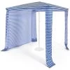 RELAX4LIFE Tonnelle De Jardin Avec Paroi Latérale Détachable Hauteur Réglable 233-270 Cm, Pavillon Protection Solaire 202x202cm, Transport Facile Avec Sac, Bleu Marine/Bleu Clair (Bleu Marine) -Tente de réception Soldes 60464559 1