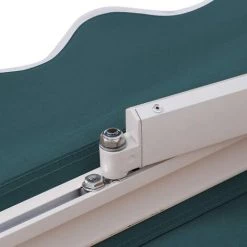 RELAX4LIFE Store Banne 2X2,5M Rétractable Réglable 0-30° Avec Manivelle Manuel Et Revêtement Imperméable, Auvent Anti-Soleil Avec Cadre En Alu Pour Balcon, Jardin, Patio (Vert) -Tente de réception Soldes 60464903 4