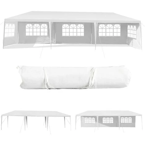 RELAX4LIFE Tonnelle De Jardin 3x9m De 8 Parois Et Fenêtre Pour Fête, Mariage, Barnum Extérieure En PE Imperméable, Pavillon Extérieur Pour Terrasse Patio 3 RELAX4LIFE Tonnelle De Jardin 3x9m De 8 Parois Et Fenêtre Pour Fête, Mariage, Barnum Extérieure En PE Imperméable, Pavillon Extérieur Pour Terrasse Patio