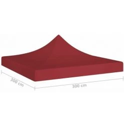 LITZEE Tente De Réception Et Barnum Toit De Tente De Reception 3x3 M Bordeaux 270 G/m² 11 LITZEE Tente De Réception Et Barnum Toit De Tente De Reception 3x3 M Bordeaux 270 G/m² -Tente de réception Soldes 60476378 5