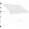 LITZEE Store Extérieur Auvent Manuel Retractable 250 Cm Creme -Tente de réception Soldes 60478764 1