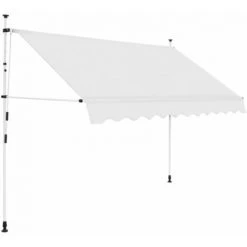 LITZEE Store Extérieur Auvent Manuel Retractable 250 Cm Creme 9 LITZEE Store Extérieur Auvent Manuel Retractable 250 Cm Creme -Tente de réception Soldes 60478764 3