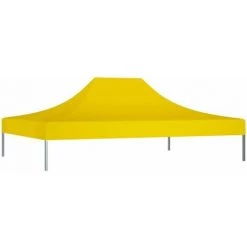 LITZEE Tente De Réception Et Barnum Toit De Tente De Reception 4,5x3 M Jaune 270 G/m² -Tente de réception Soldes 60478982 3